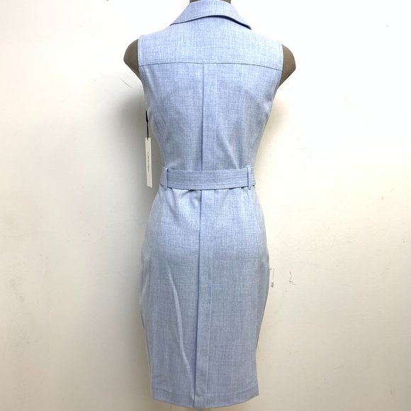 NEW CALVIN KLEIN MOTO STYLE REGATTA WHITE SHEATH DRESS - Picture 6 of 7